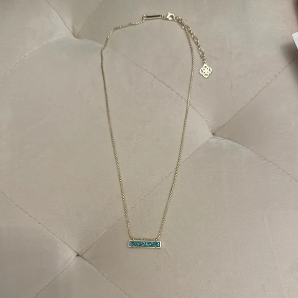 Kendra Scott Leanor Necklace in Aqua Drusy - Picture 1 of 3